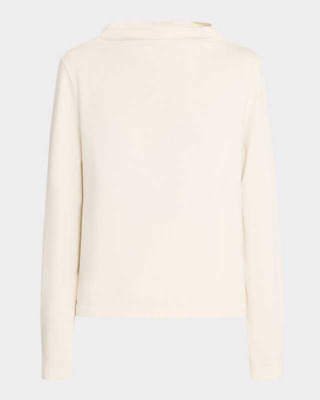 Funnel-Neck Organic Cotton Terry Top